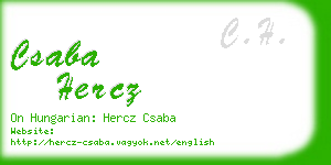 csaba hercz business card